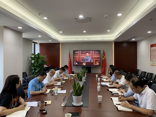 徽盐地产集团党委理论学习中心组整体学习钻研习近平总书记“七一”主要讲话